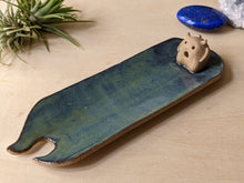 Load image into Gallery viewer, Kiln Friend Stick Incense Holder - Seaweed Green and Blue
